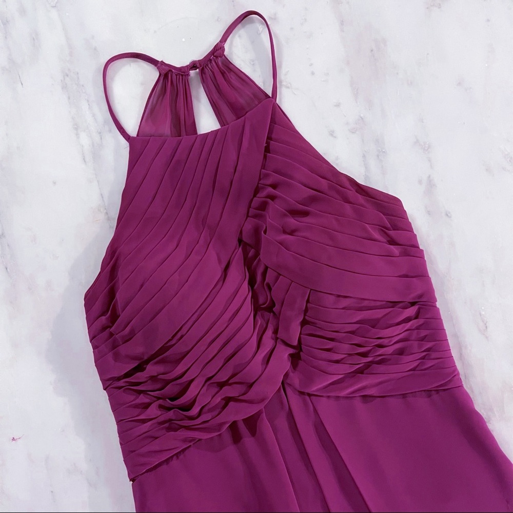 Azazie Halter Cocktail Bridesmaid Dress - Picture 12 of 14